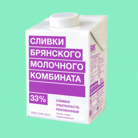 Сливки ультрапастеризованные БМК 33 % / 0,5 л