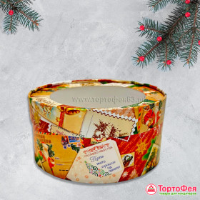 Коробка круглая d 16 см выс. 7см / Новогодние открытки