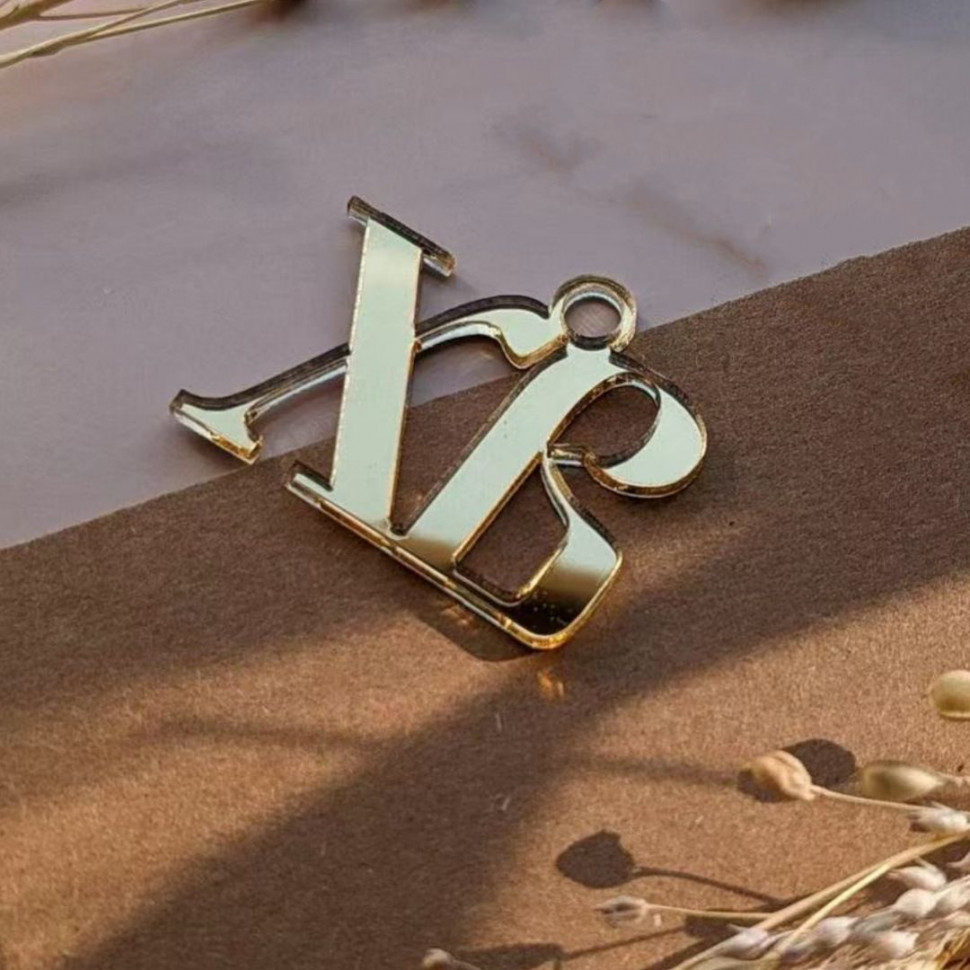 Декор из акрила "ХВ" с петелькой, 5 см