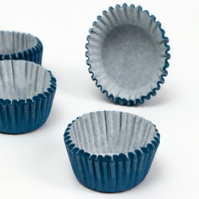 Капсулы бумажные для конфет 35*20 мм Темн-синие / 25 шт    