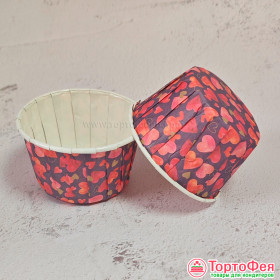 Форма бумажная Маффин Сердечки, 10 шт