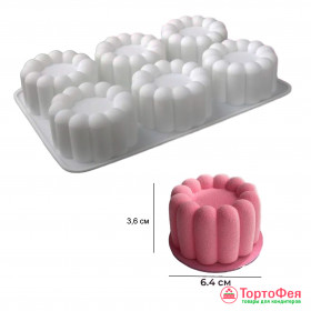 Силиконовая форма для муссовых пирожных &quot;Бенто&quot;, 6 шт     