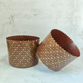 Форма бумажная Кулич "ХВ" 700-800 гр (15,4*11,2см) / 1 шт   