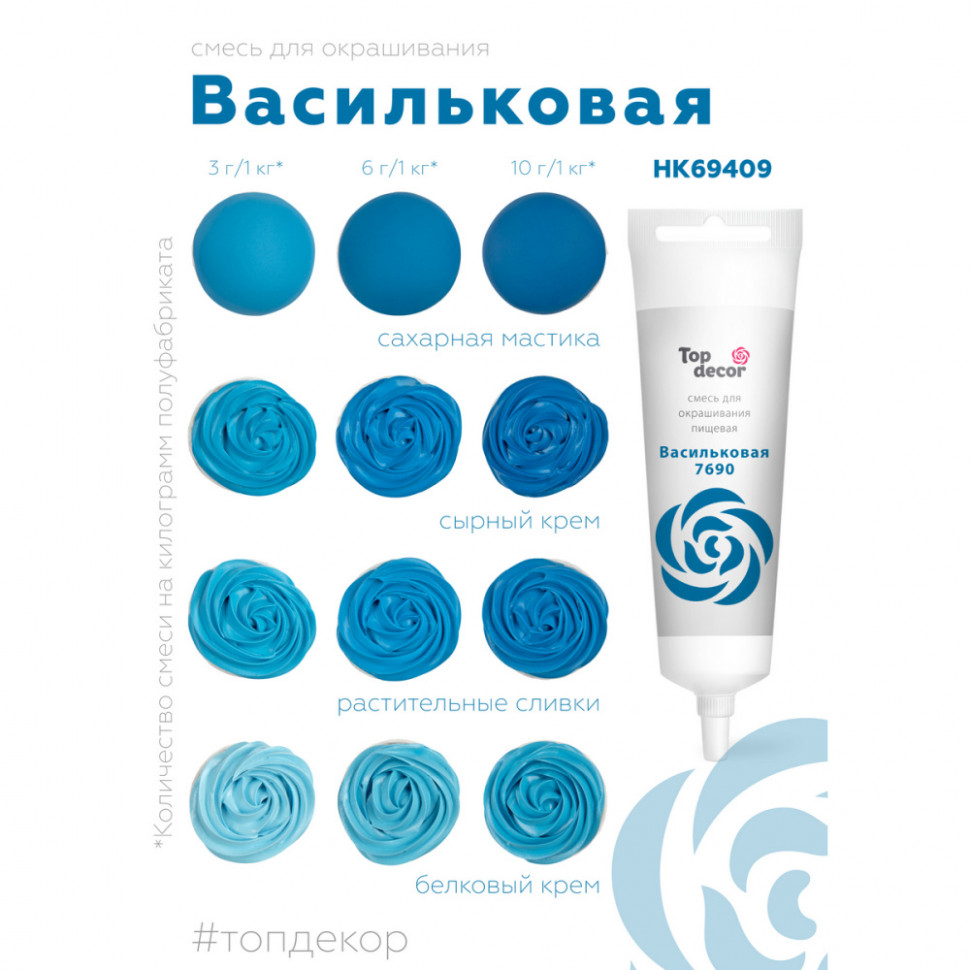 Краситель гелевый  Васильковый