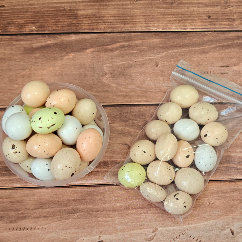 Драже шоколадное "Яйцо перепелиное" Кремовые/белые, 50 гр