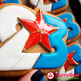 Трафарет + форма "23 февраля со звездой