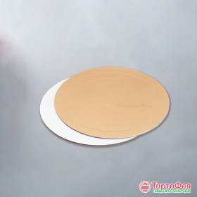 Подложка 2,5 мм Золото/ белая, 28 см