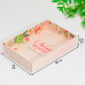 Коробка для прян. 17х12х3 см с прозрач.крышкой "С Новым годом" 