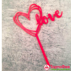 Топпер &quot;Love&quot;, красный